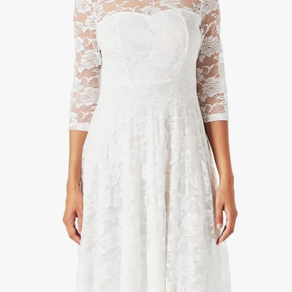 Jasambac white lace dress formal, cocktail, wedding guest extra large
